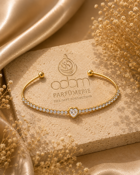 CRYSTAL HEART BANGLE